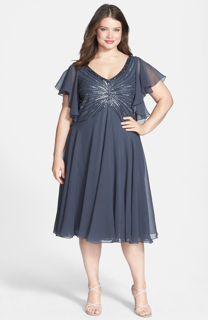 J Kara Beaded Dress (Plus Size) | Nordstrom