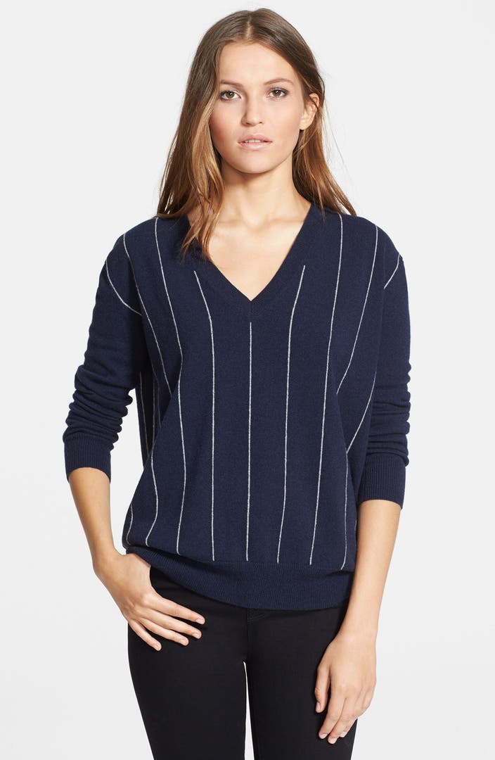 autumn cashmere Pinstripe Cashmere Sweater | Nordstrom