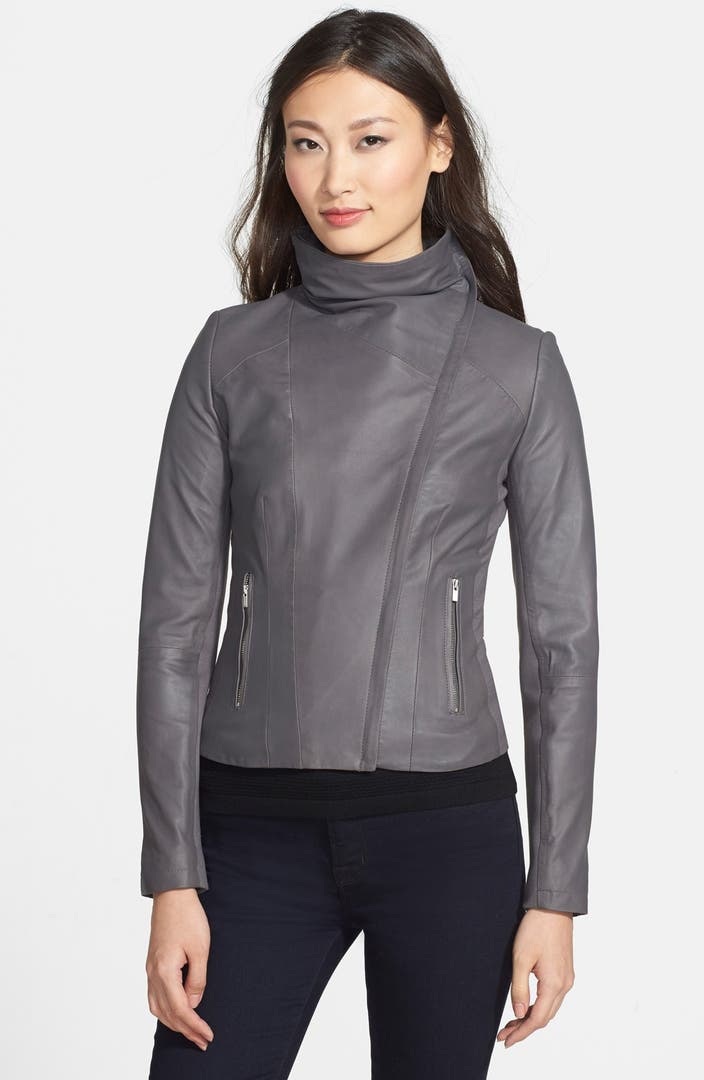LaMarque Turtleneck Leather Jacket | Nordstrom