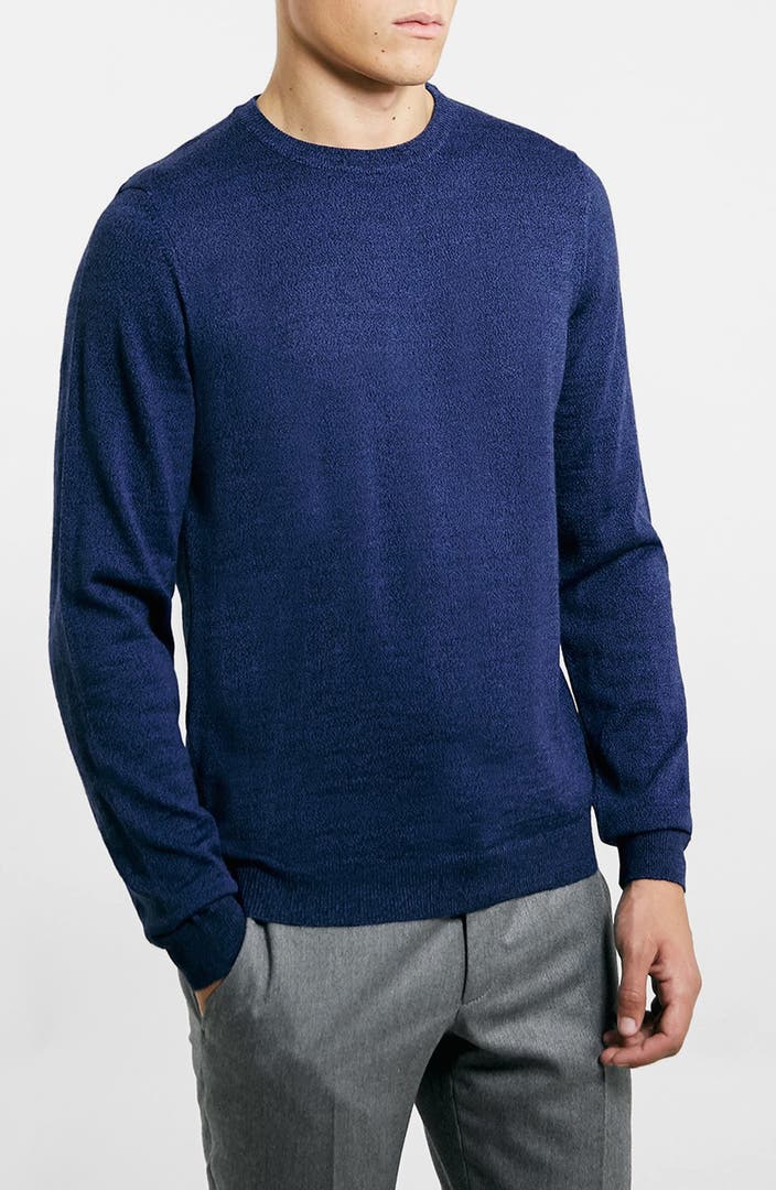Topman Merino Wool Blend Crewneck Sweater | Nordstrom