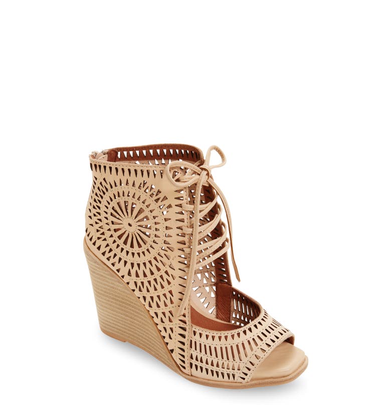 Jeffrey Campbell Rayos Perforated Wedge Sandal (Women) | Nordstrom