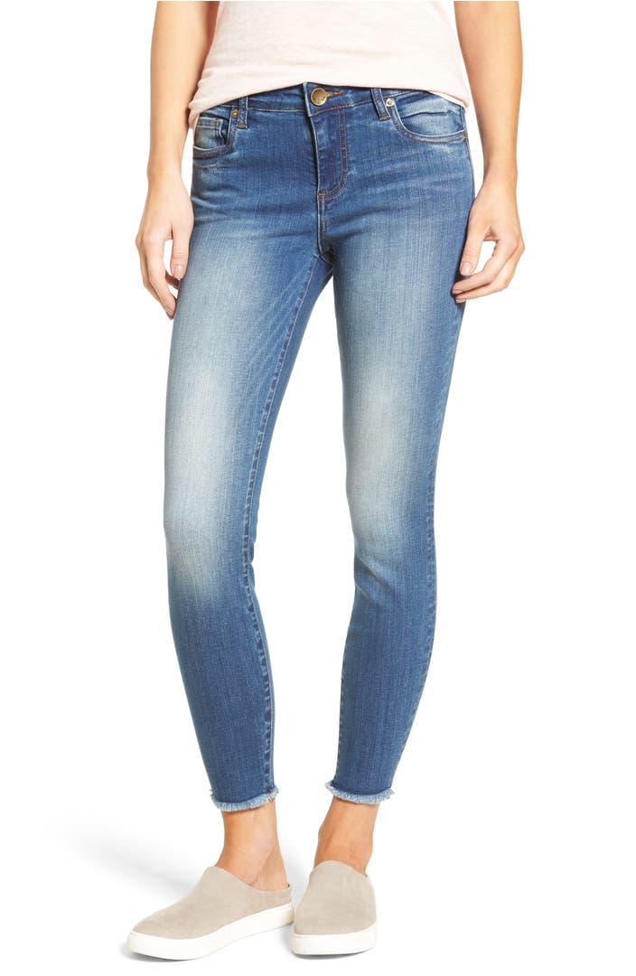 KUT from the Kloth Connie Frayed Skinny Ankle Jeans (Historic) | Nordstrom