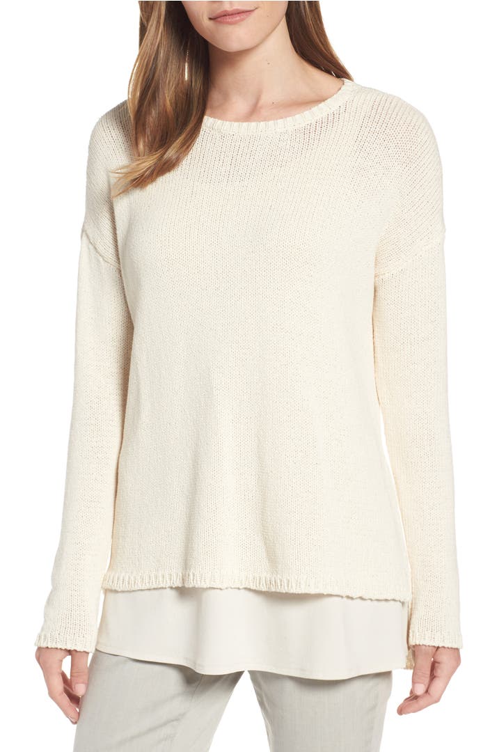 Eileen Fisher Cotton Blend Sweater | Nordstrom
