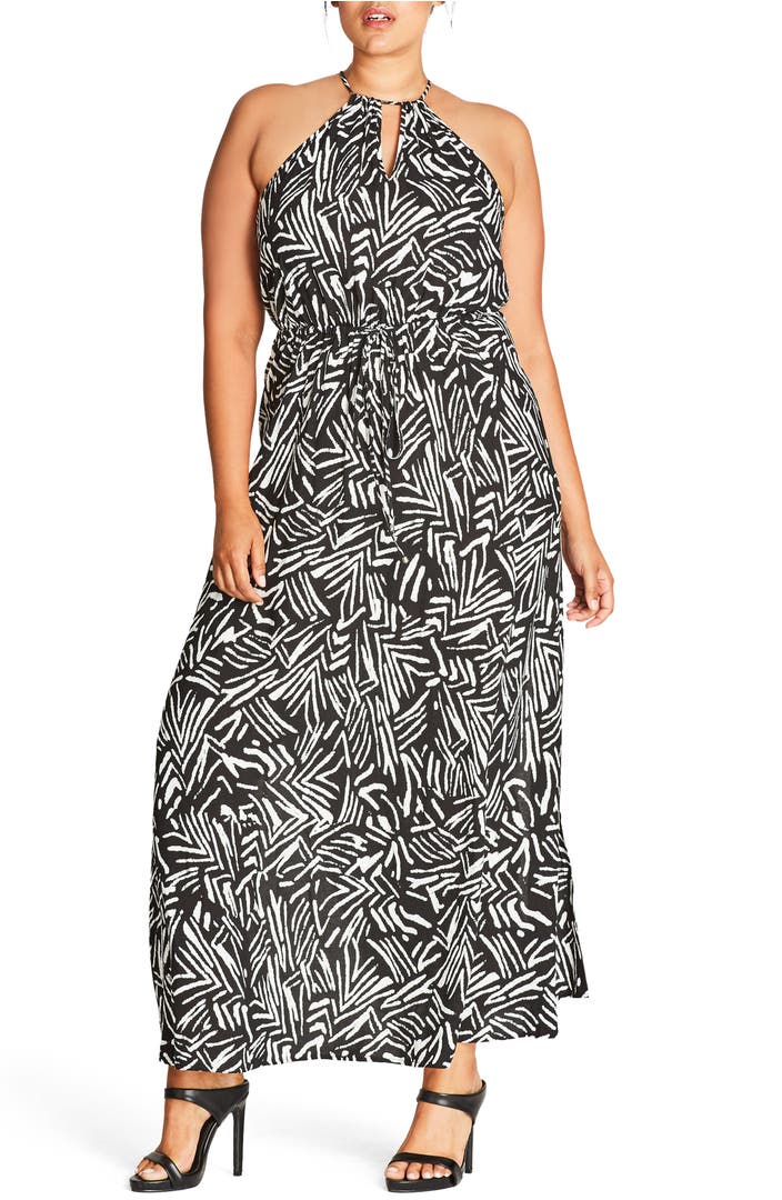 City Chic Halter Maxi Dress (Plus Size) | Nordstrom