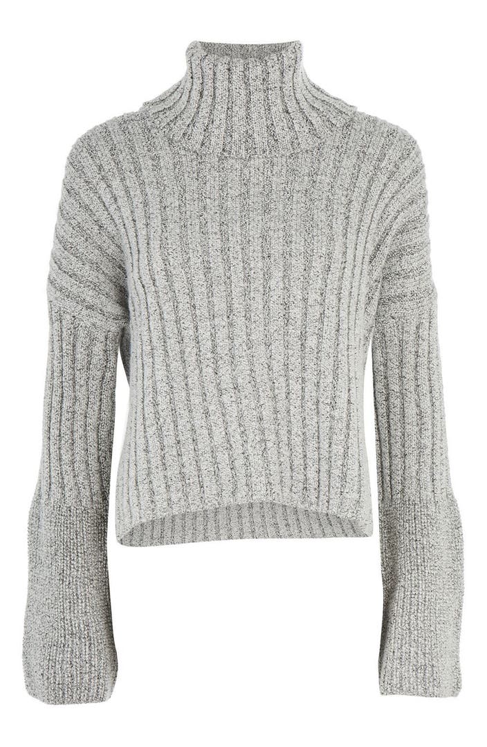 Topshop Flare Cuff Turtleneck Sweater | Nordstrom