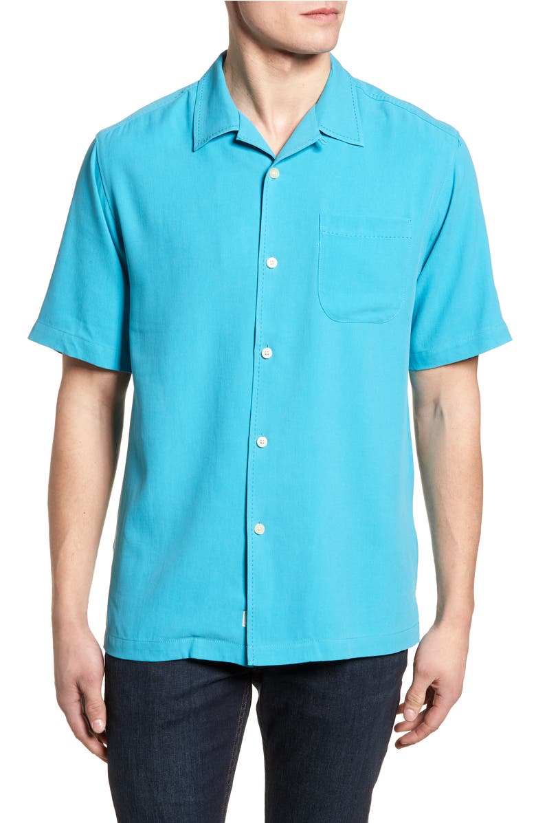 Tommy Bahama Catalina Twill Short Sleeve Silk Camp Shirt | Nordstrom
