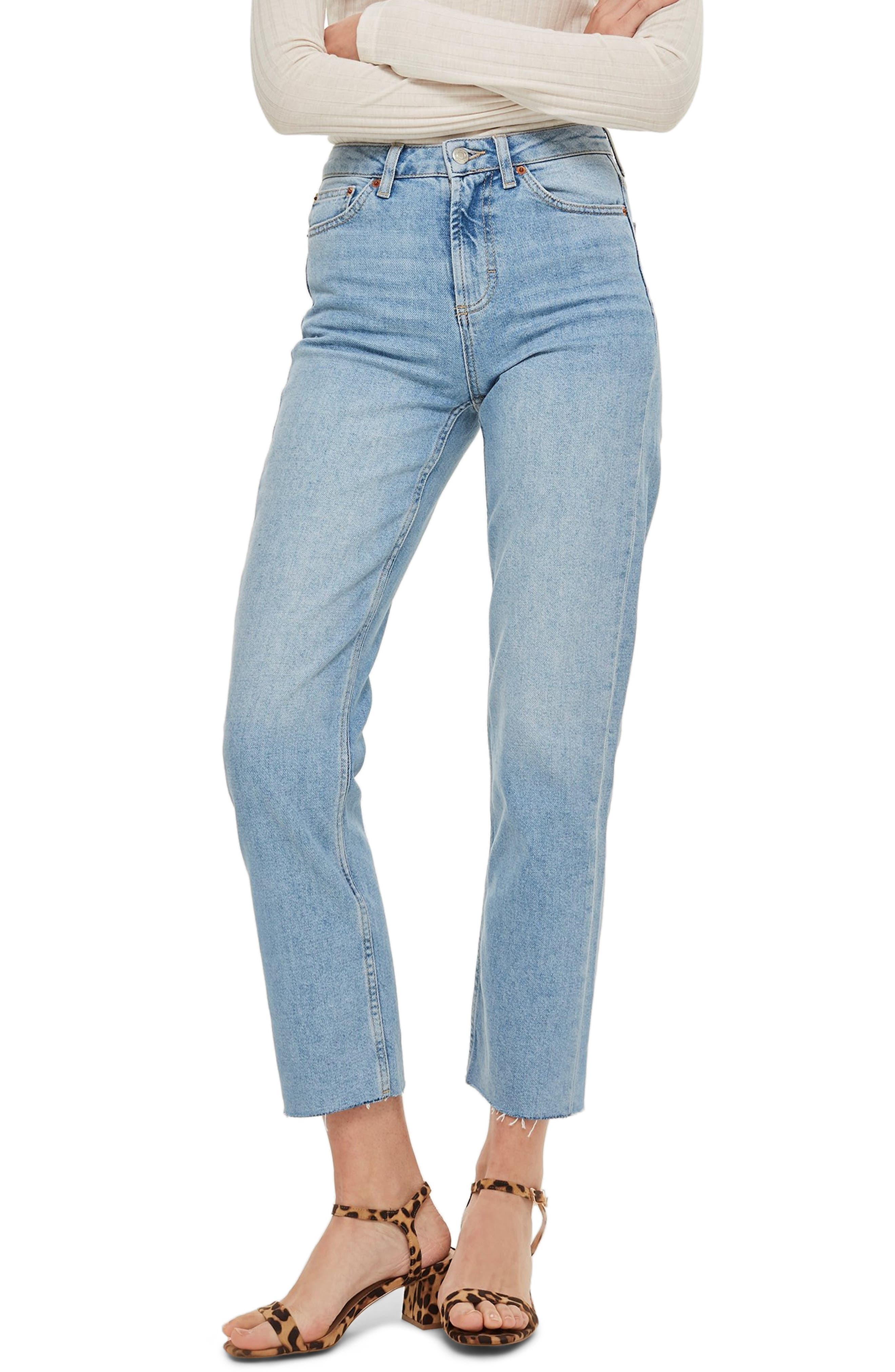 slim straight leg jeans womens