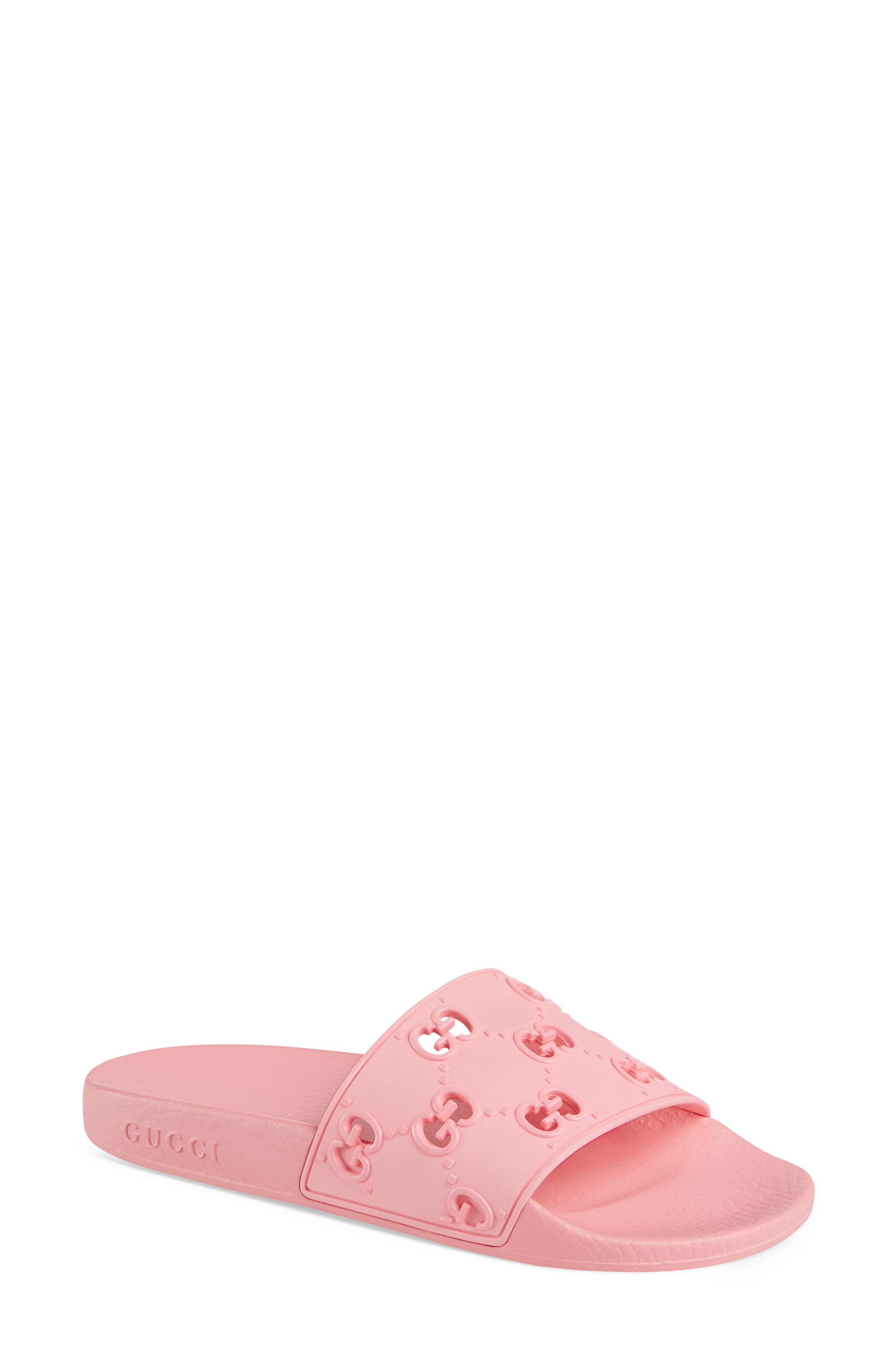 gucci rose pink slides