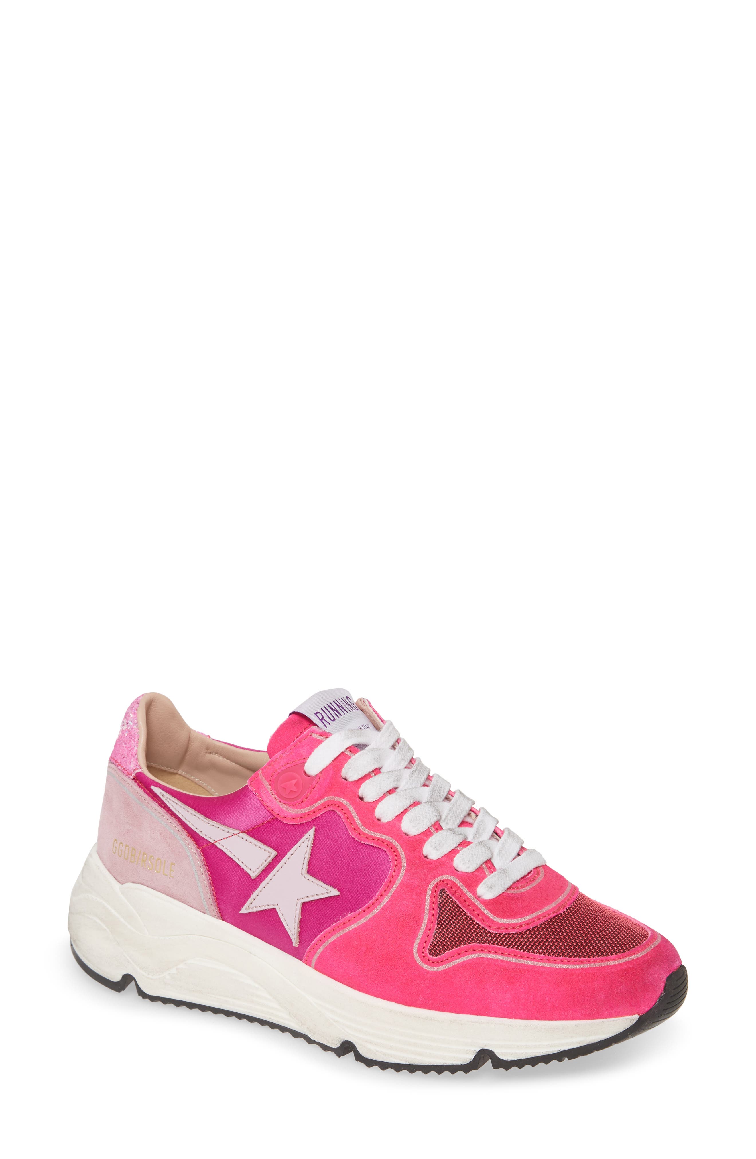hot pink designer sneakers