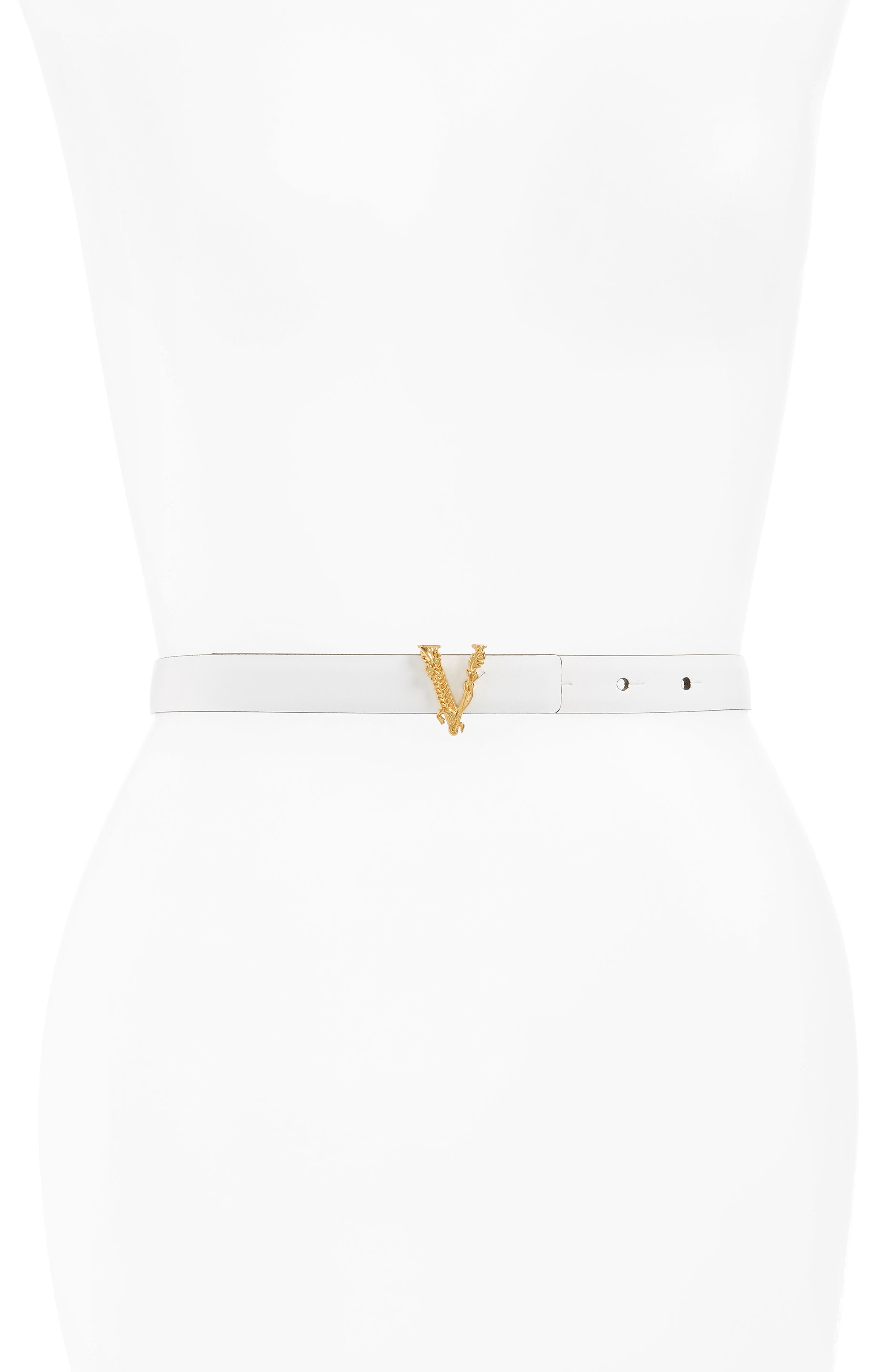 all white designer belts