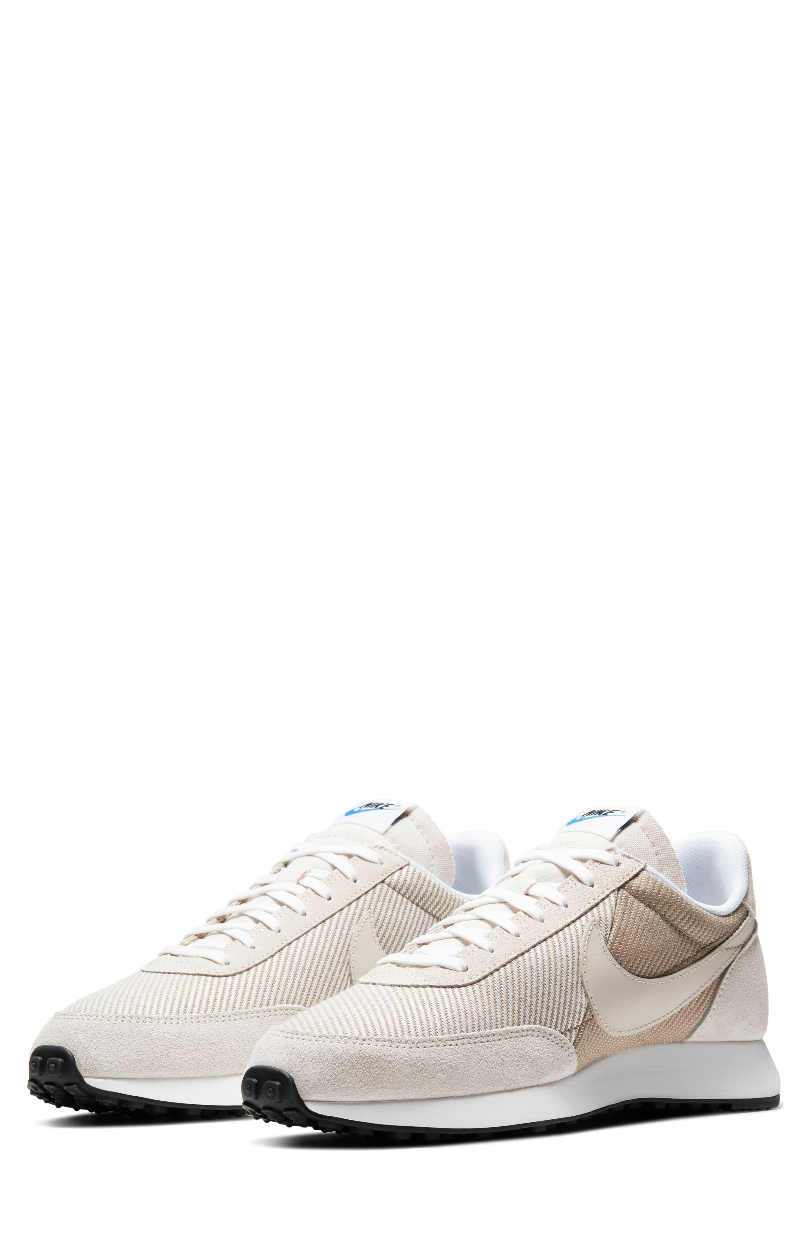beige athletic shoes