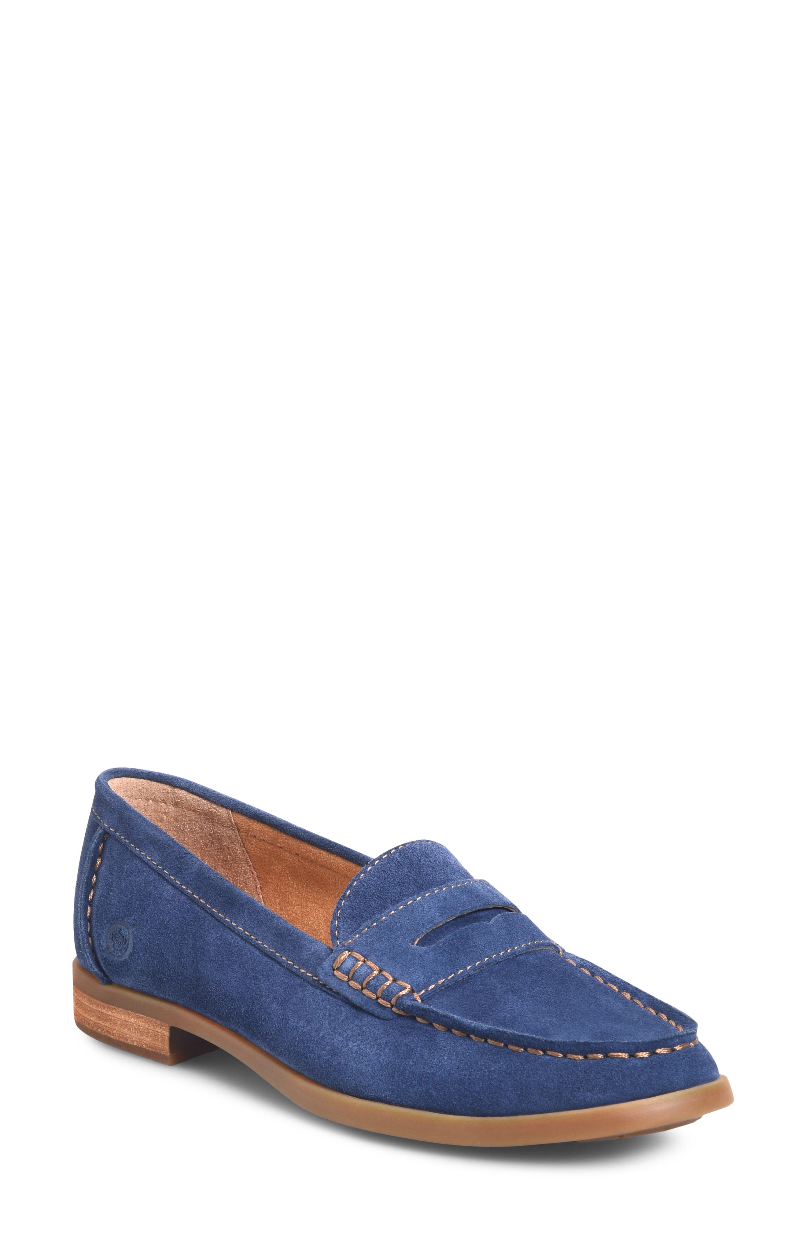 clarks kendrick drive blue loafers