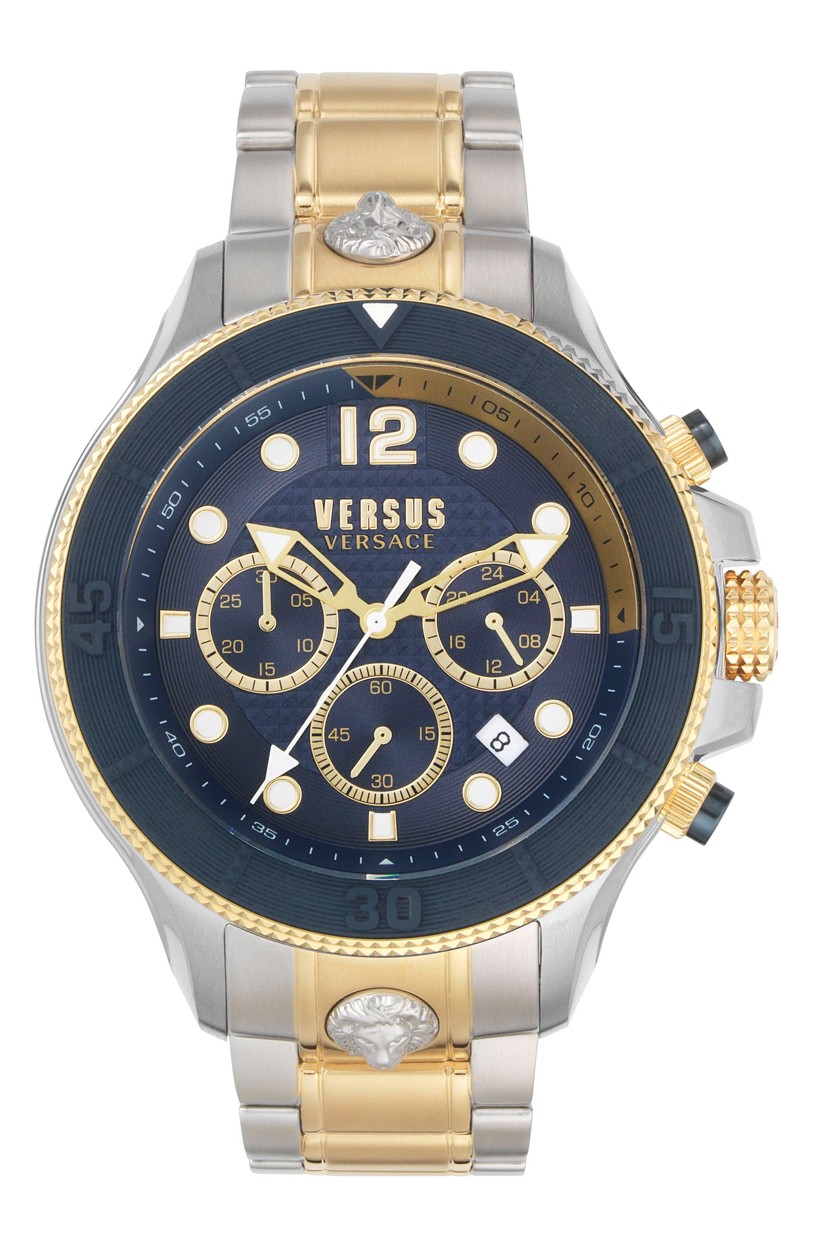 versace stainless steel analogue watch