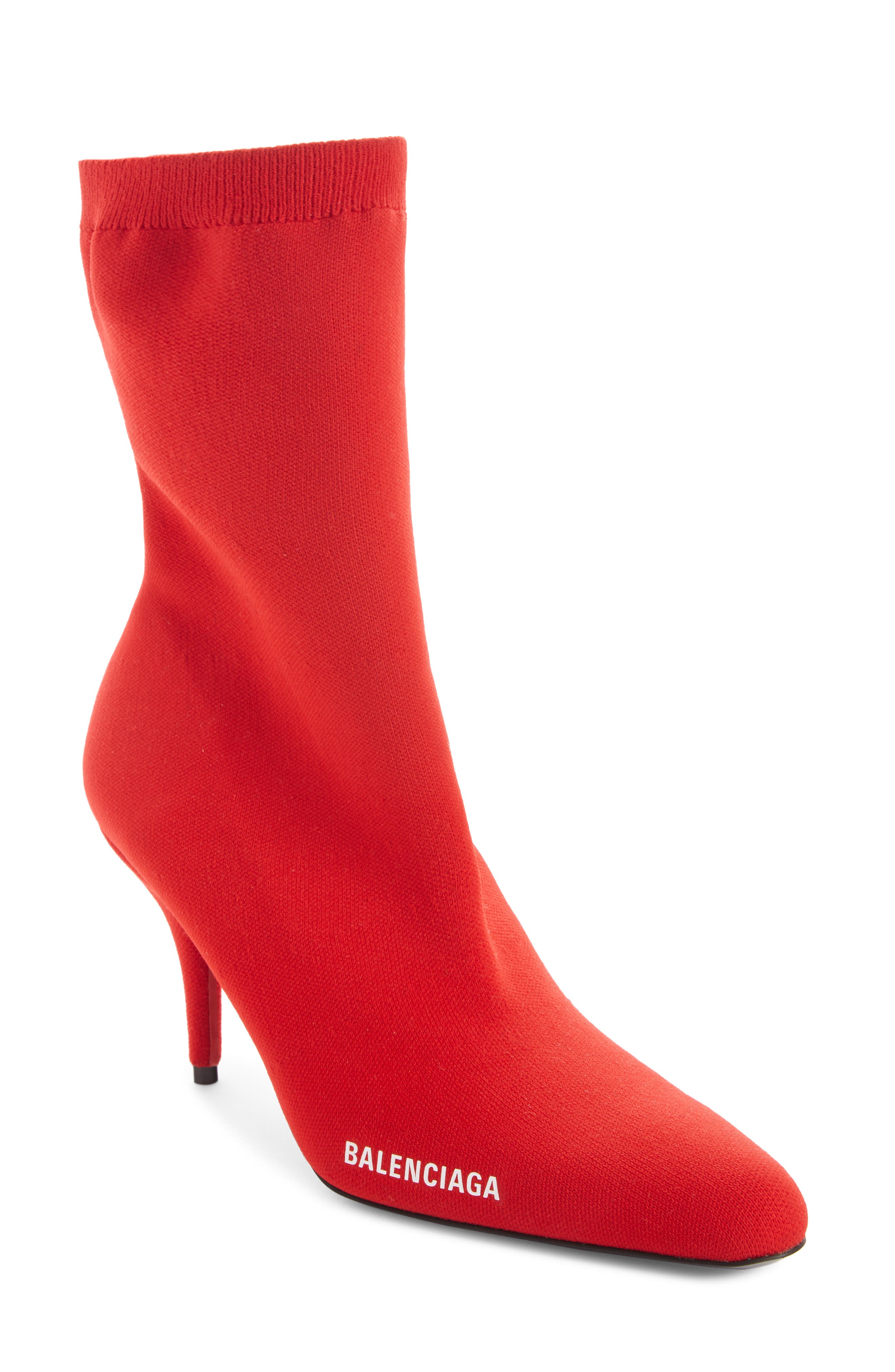 balenciaga boots womens red