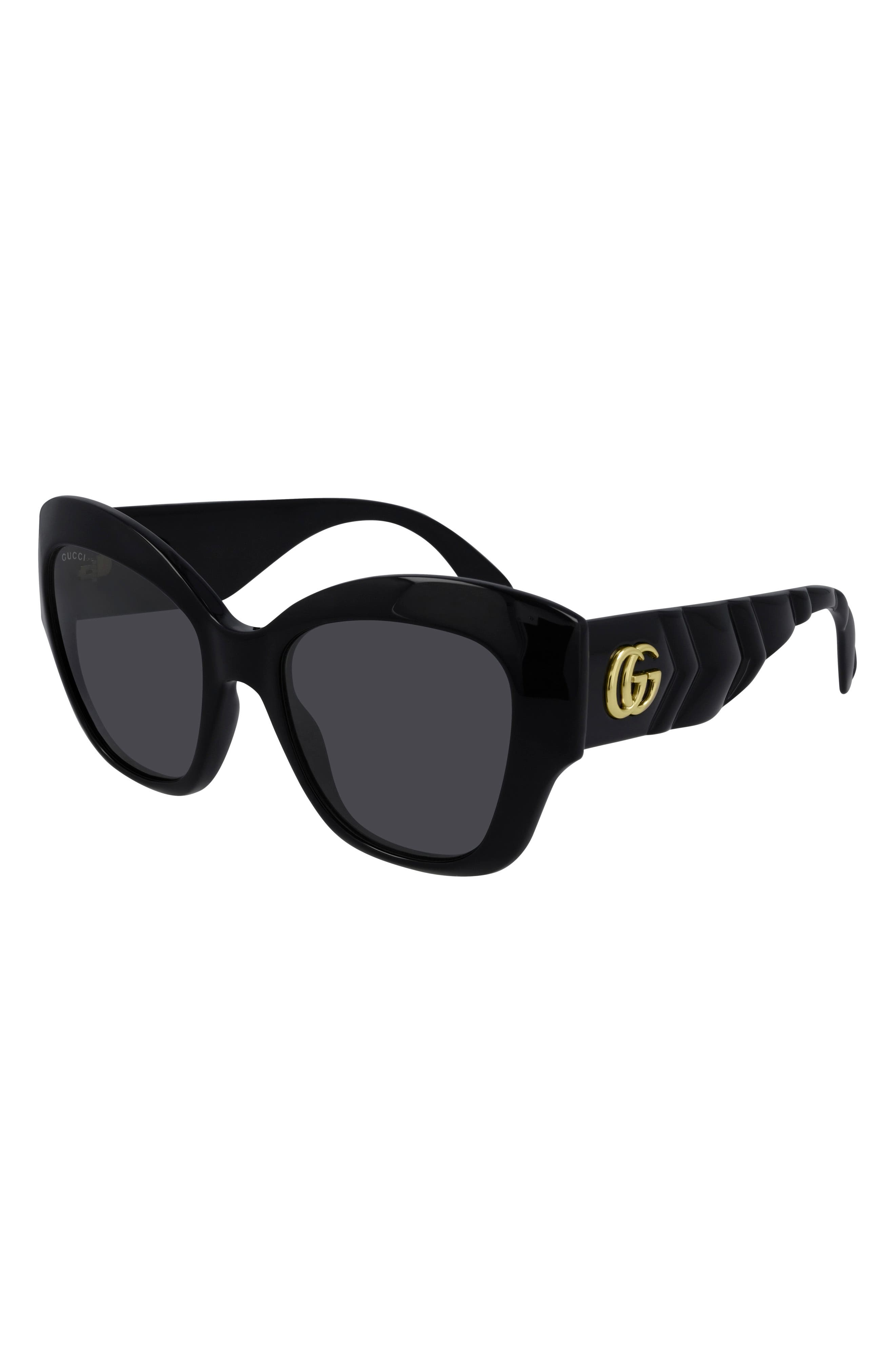 gucci 52mm round cat eye sunglasses