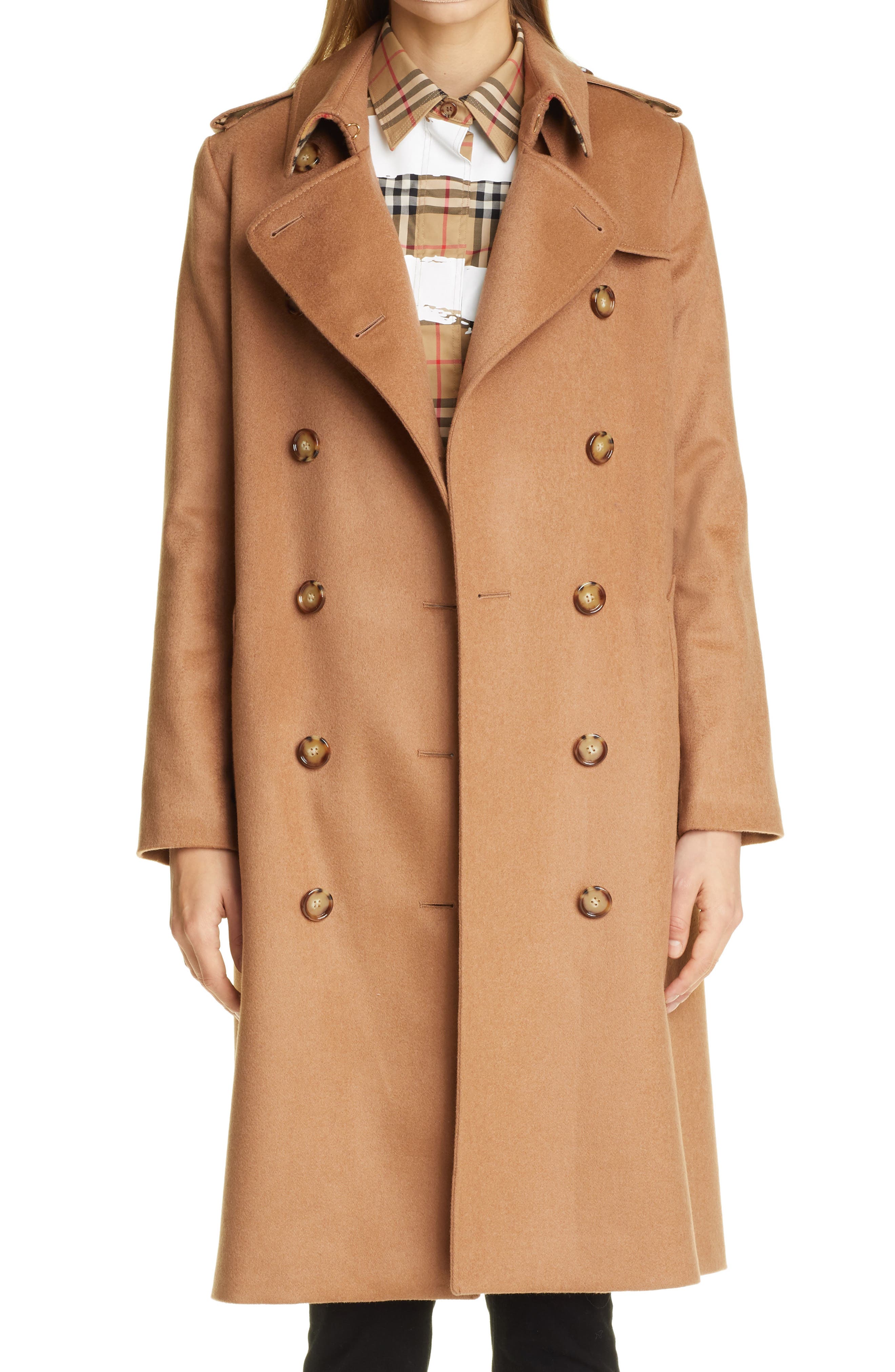 Cozy loose fitting warm cashmere woman coat
