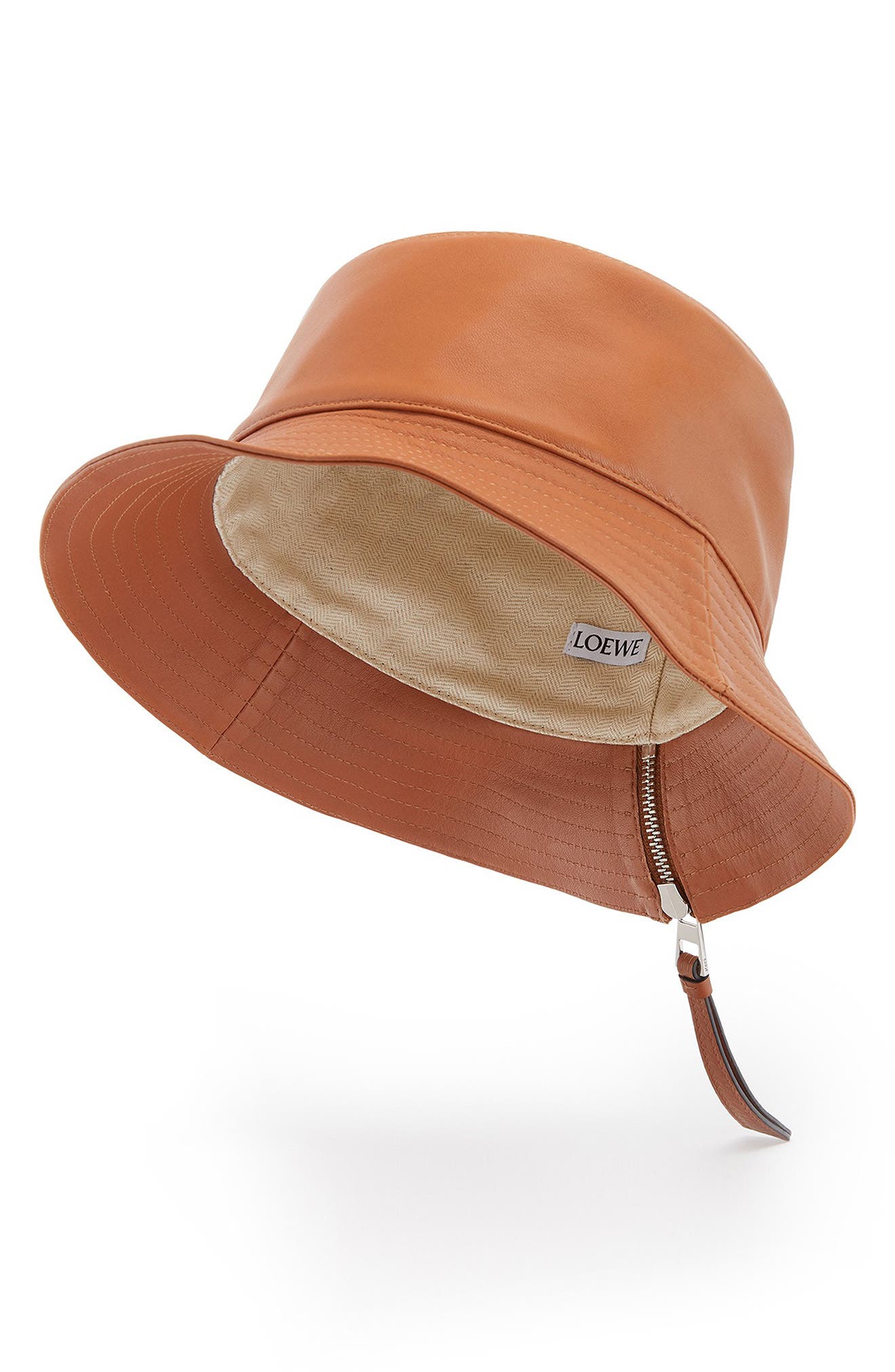loewe leather bucket hat