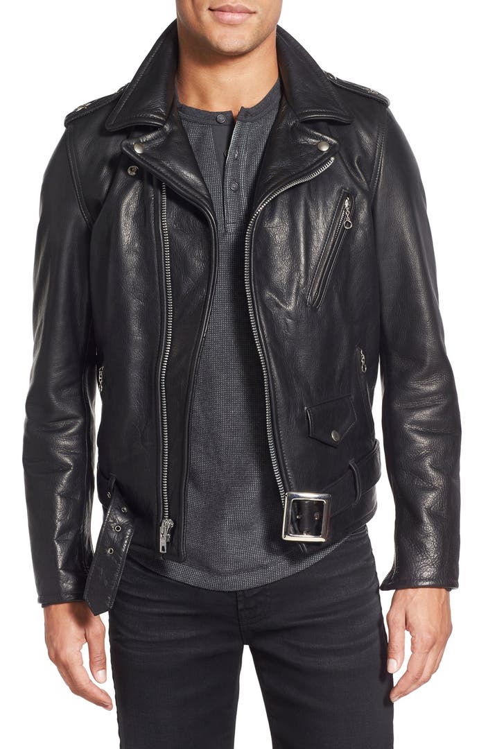 Schott NYC Perfecto Slim Fit Waxy Leather Moto Jacket | Nordstrom