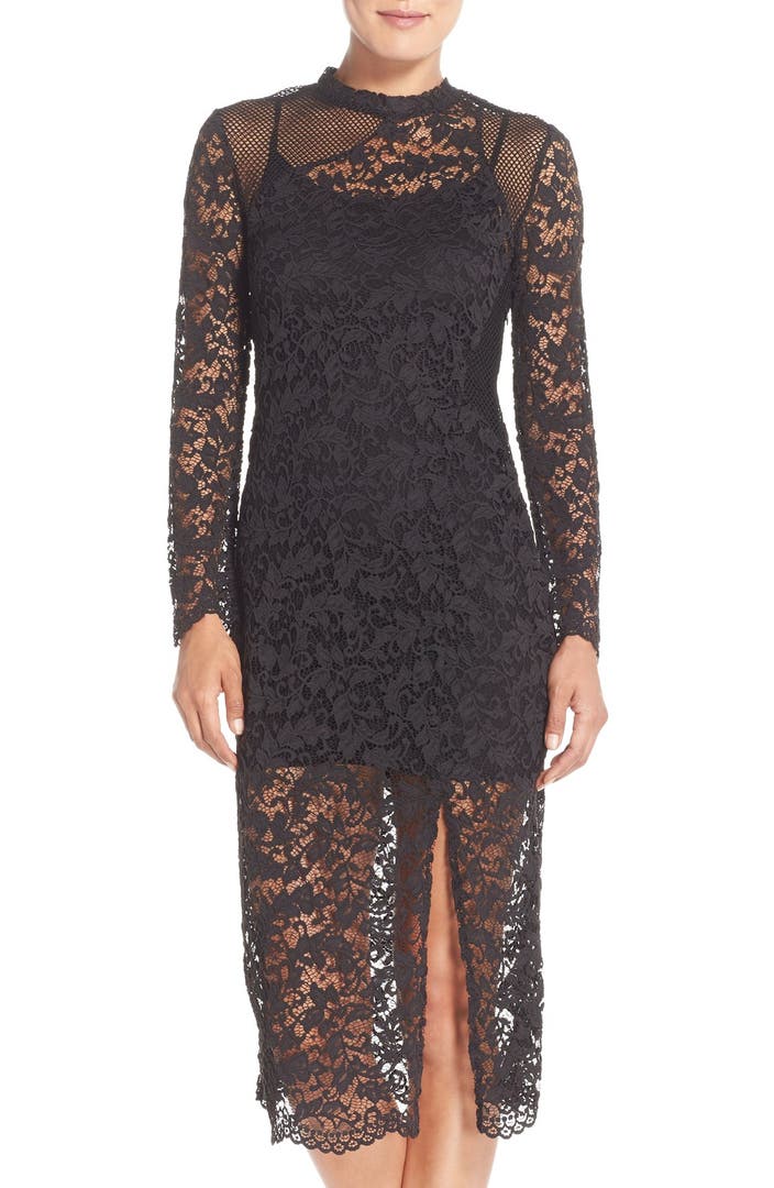 French Connection Illusion Lace Sheath Dress | Nordstrom