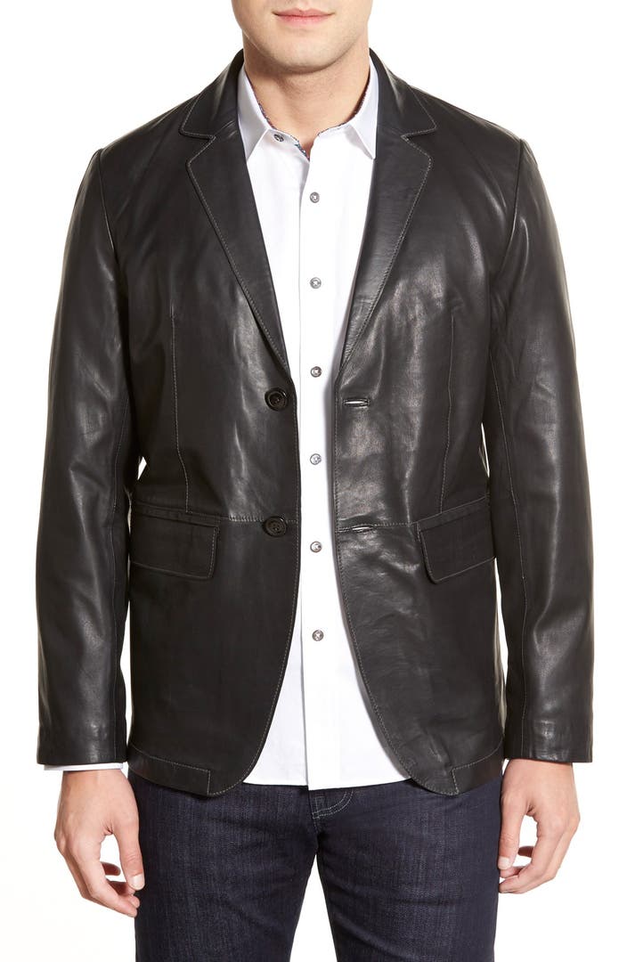 Missani Le Collezioni Lambskin Leather Sport Coat | Nordstrom