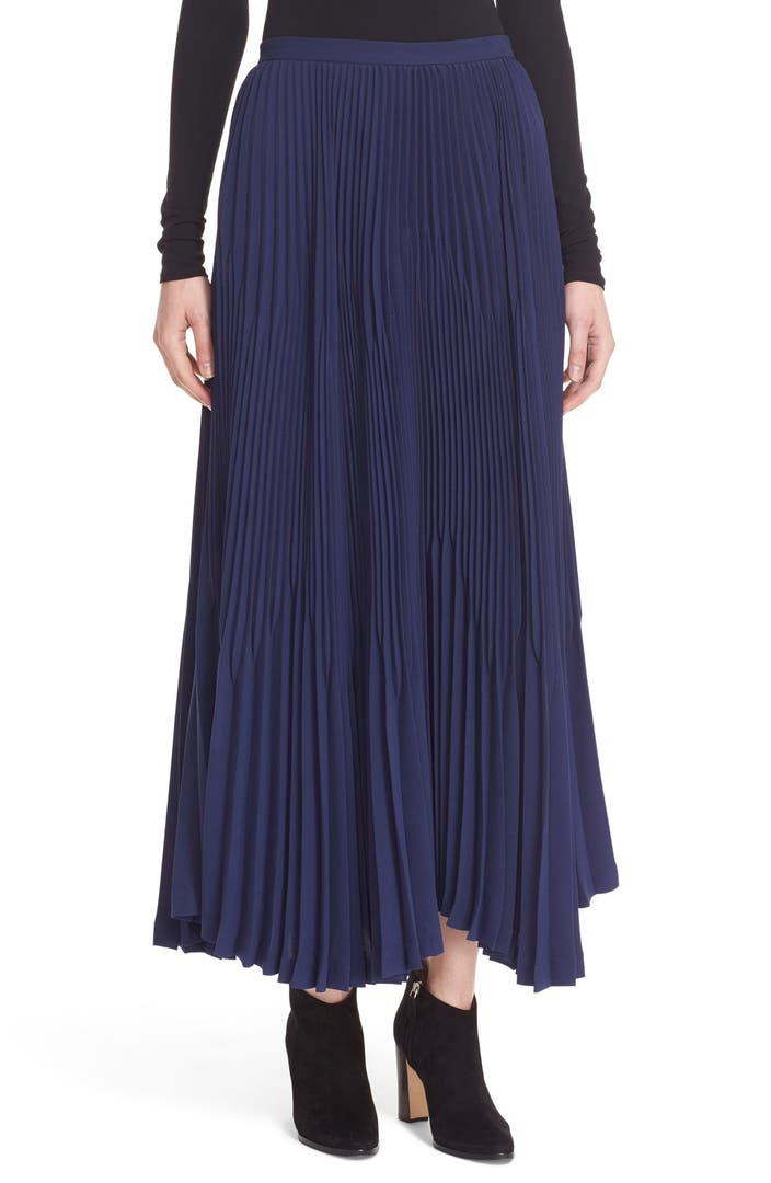 Theory 'Laire - Winslow Crepe' Pleat Maxi Skirt | Nordstrom