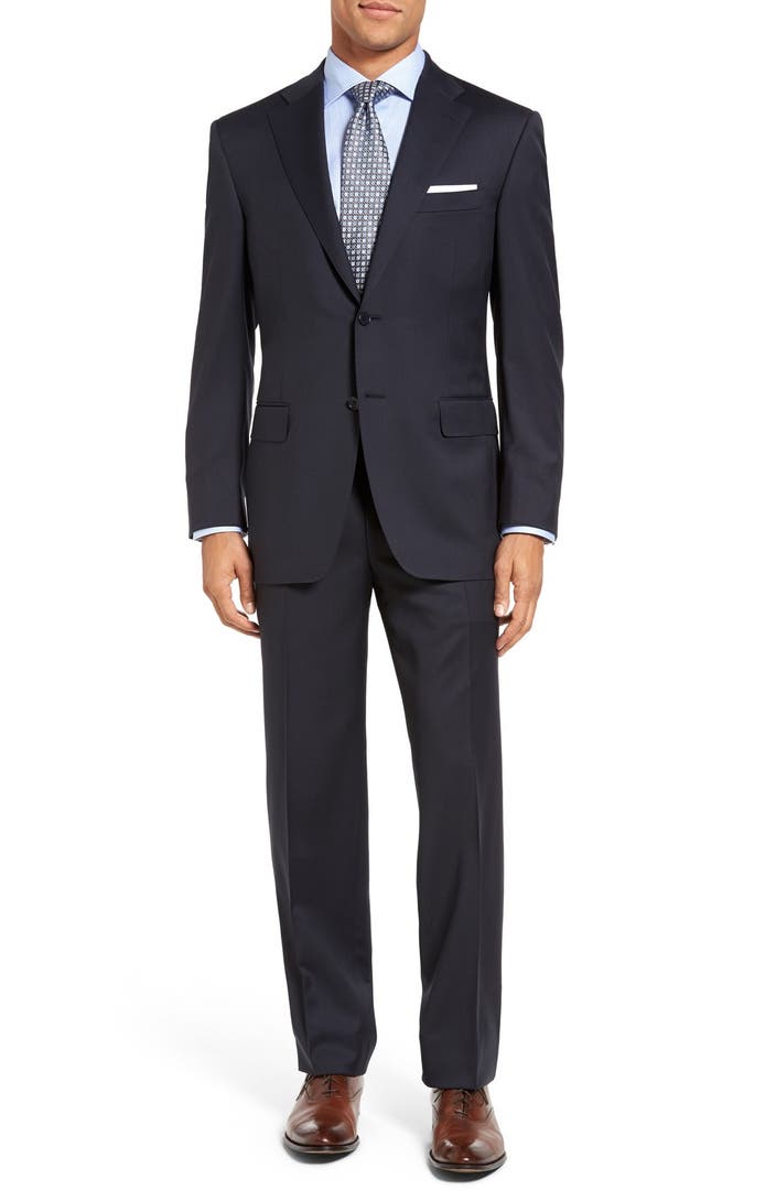 Canali Classic Fit Solid Wool Suit | Nordstrom
