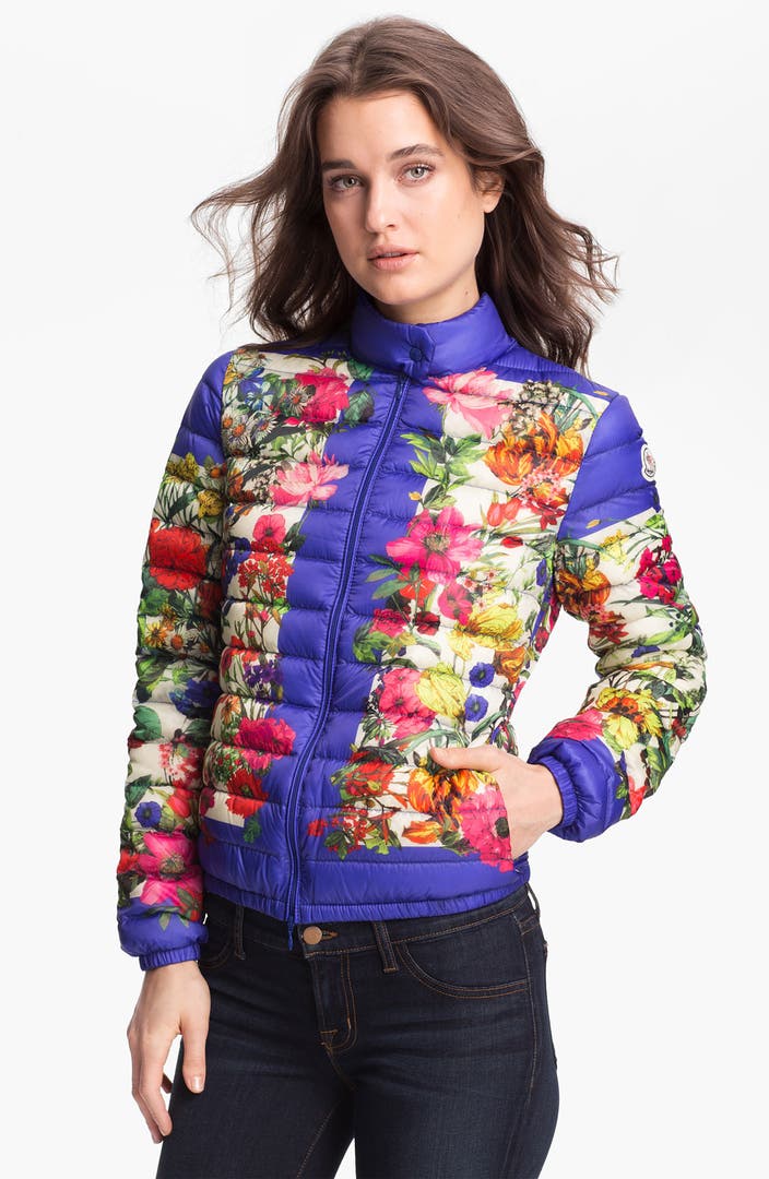 Moncler 'Alisia' Packable Floral Print Down Jacket | Nordstrom