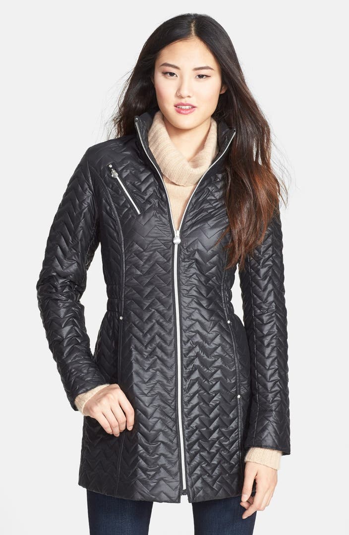 Laundry by Shelli Segal Packable Zigzag Quilted Jacket (Regular ...