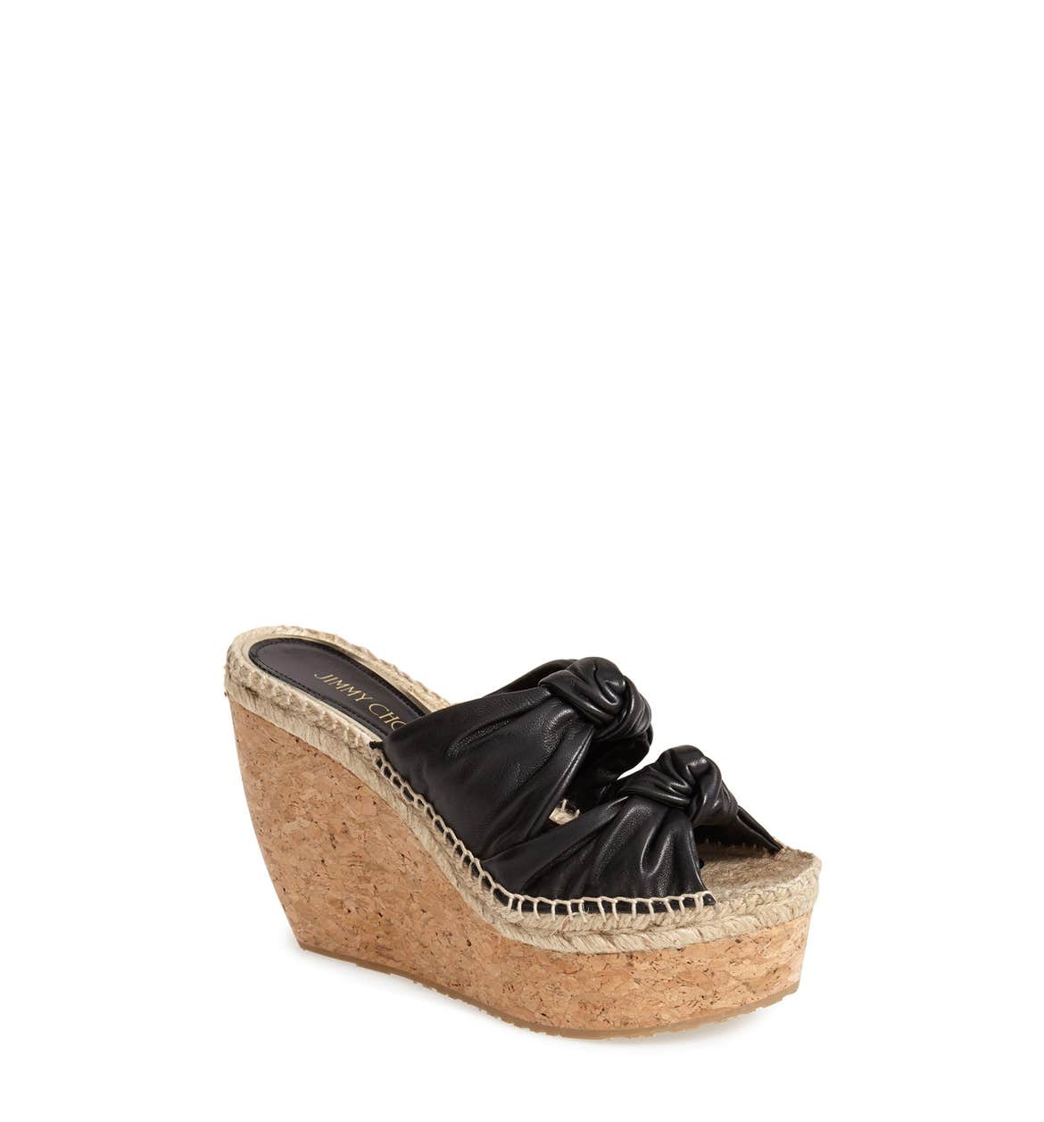 Jimmy Choo 'Priory' Knotted Double Band Wedge (Women) | Nordstrom
