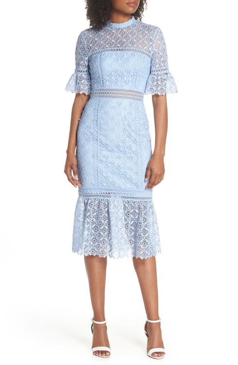 Main Image - Ever New Floral Lace Ruffle Sleeve Dress
