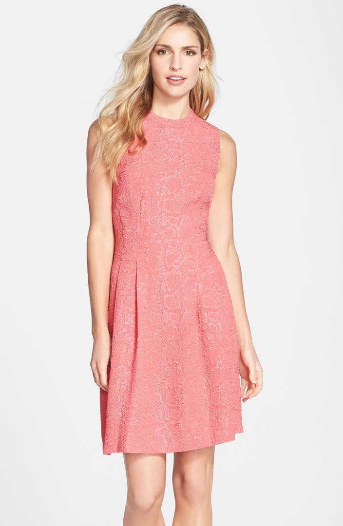 Marc New York by Andrew Marc Jacquard Fit & Flare Dress | Nordstrom