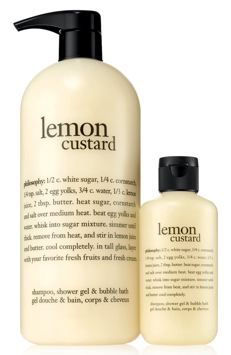 lemon custard shampoo, shower gel & bubble bath duo,
                        Main,
                        color, No Color