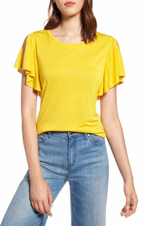 Women's Yellow Tops, Blouses & Tees | Nordstrom
