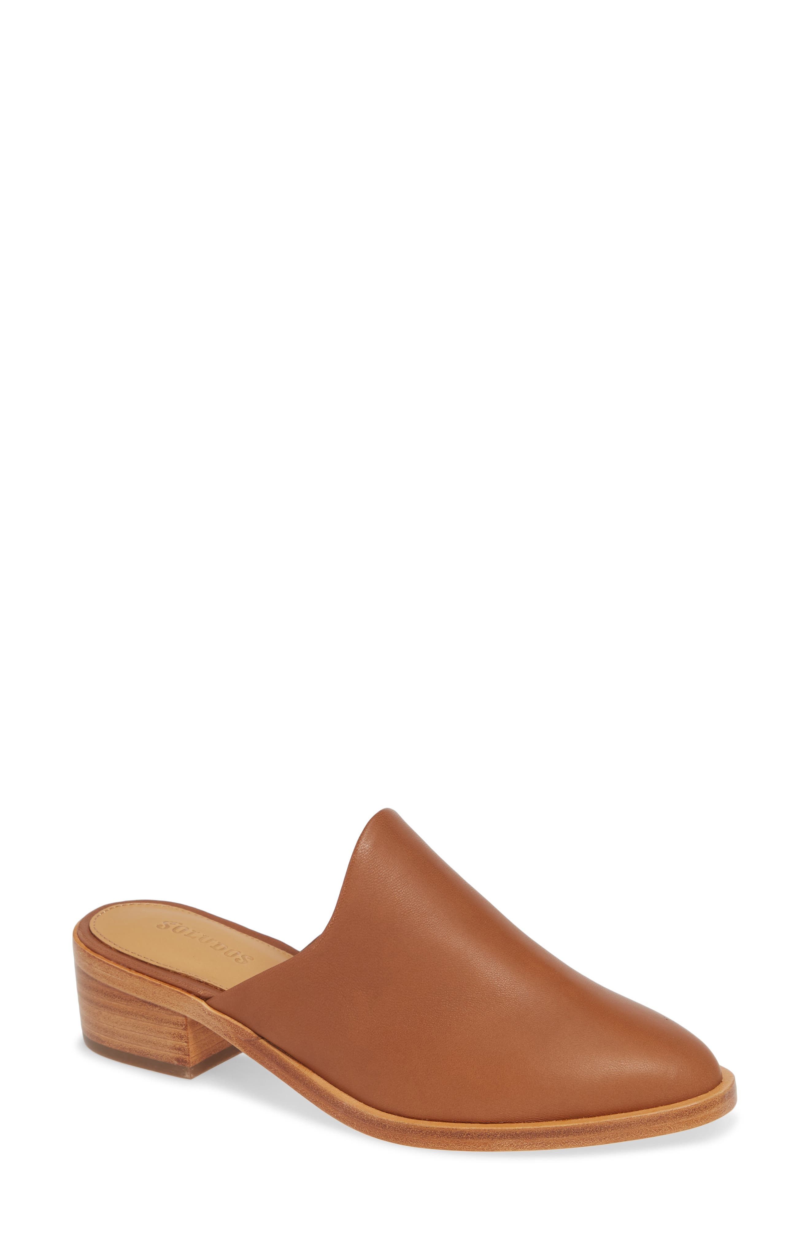 soludos leather mule
