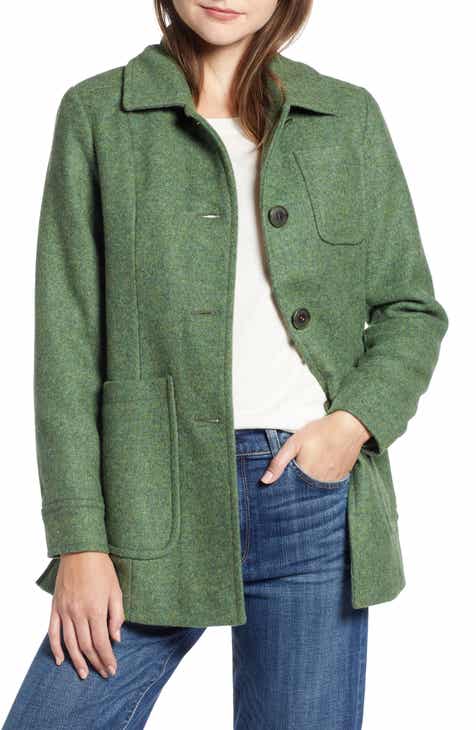 Women's Green Wool & Wool-Blend Coats | Nordstrom