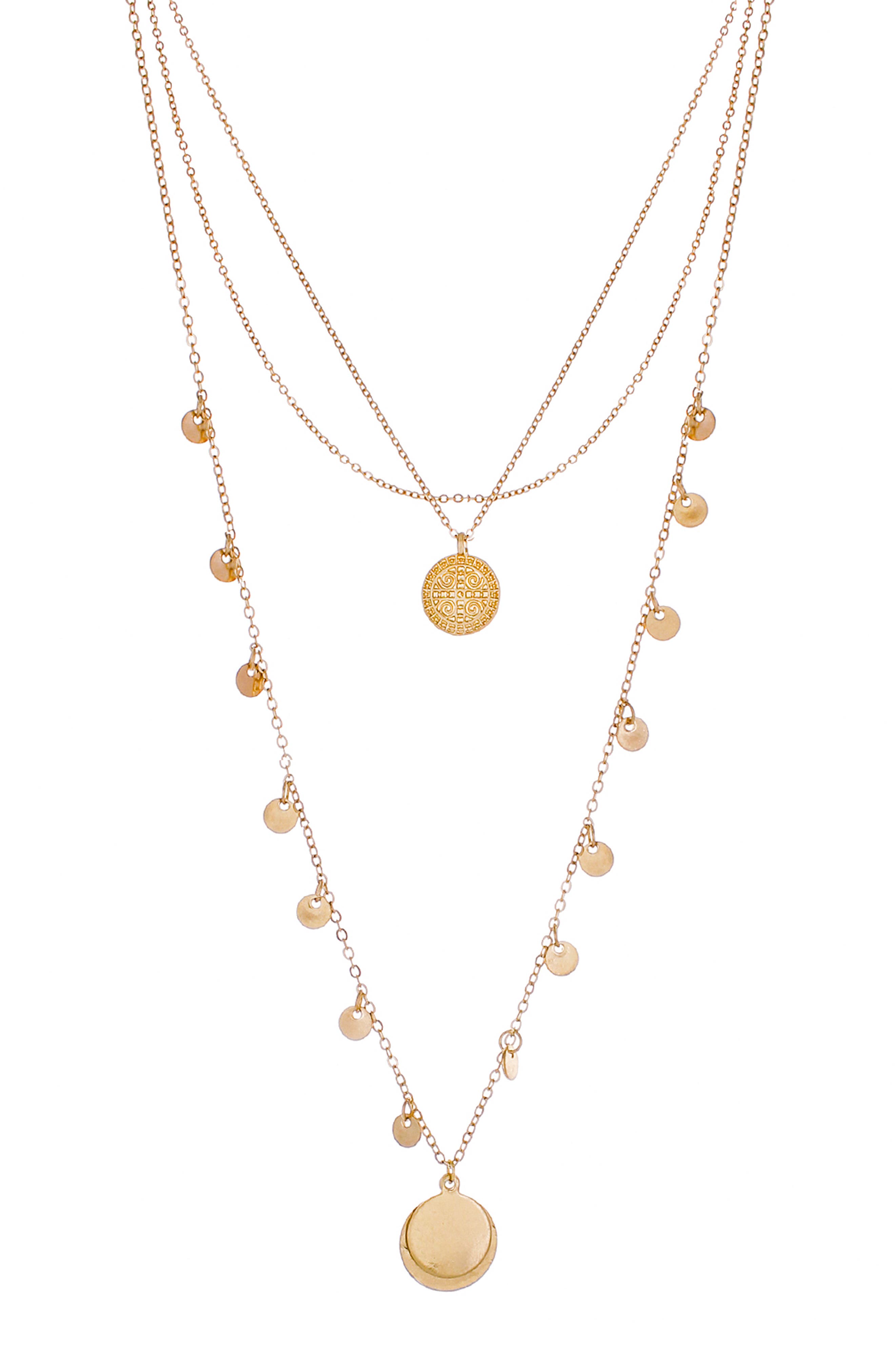 star pendant flow su multi-layer necklace gold necklace