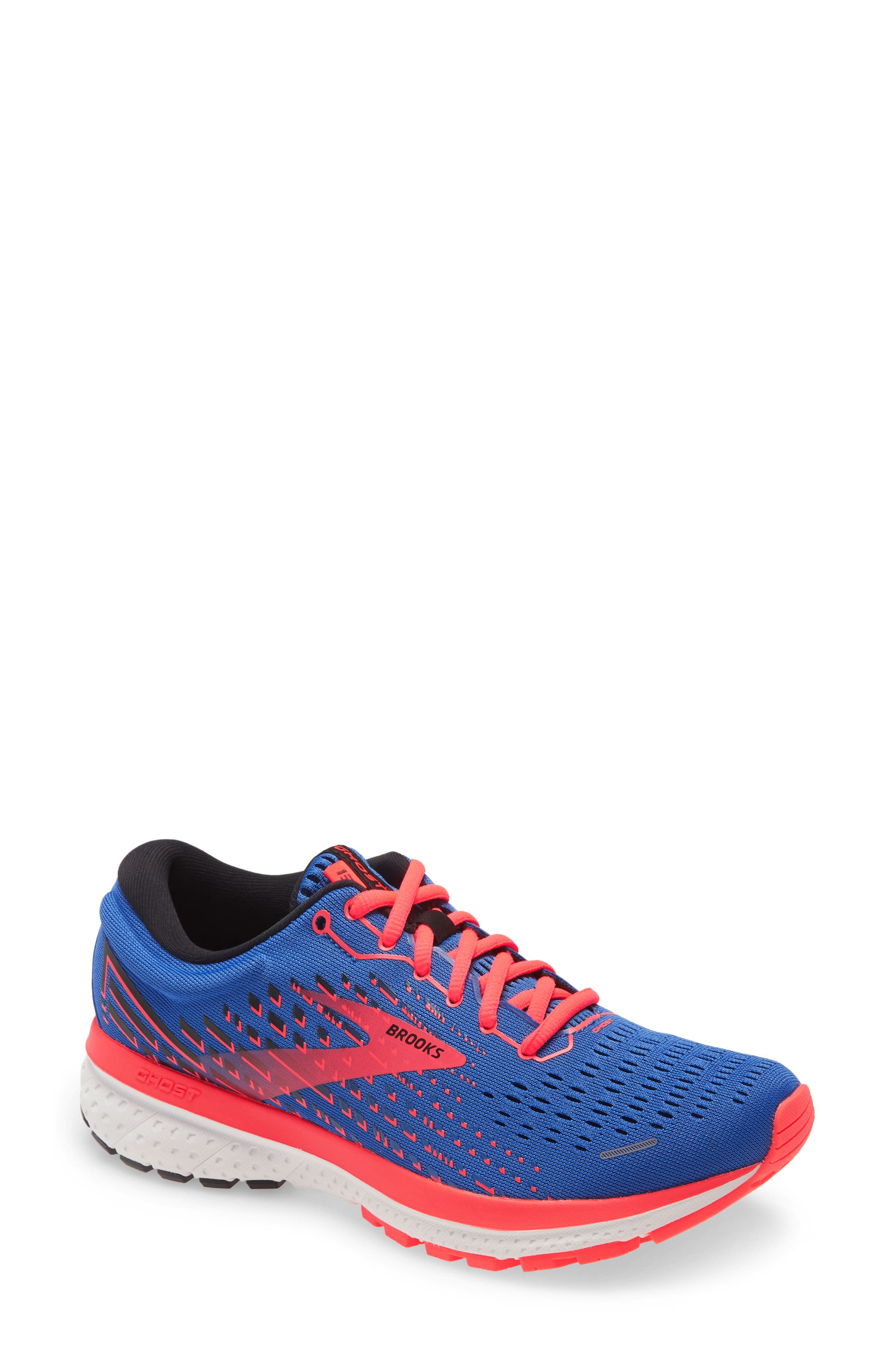 orange and blue gym shoes