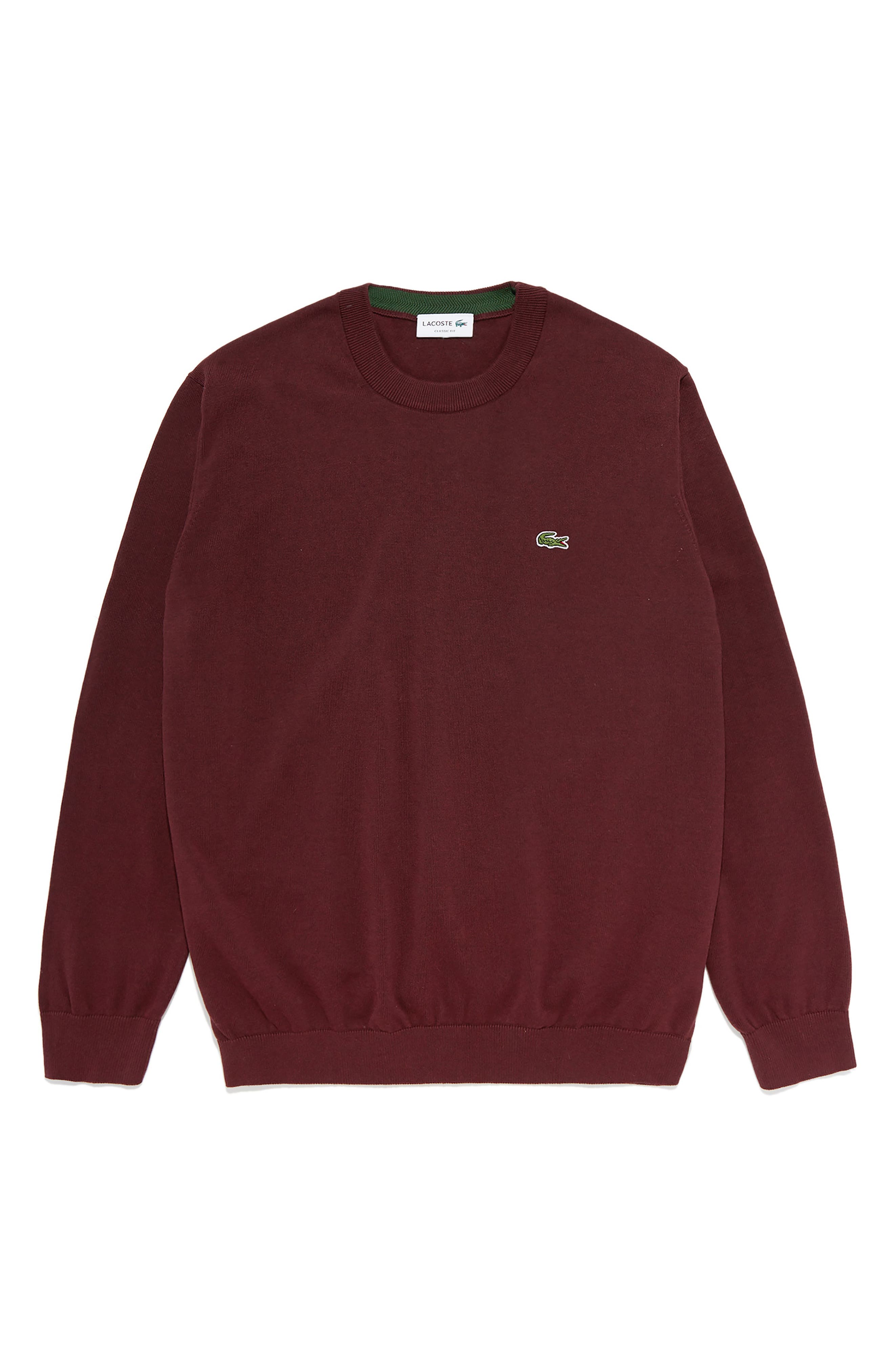 red lacoste sweater