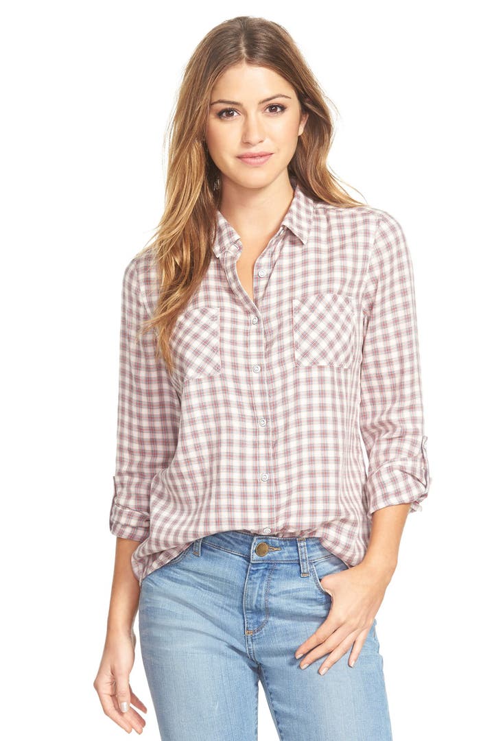 Caslon® Long Sleeve Cotton Shirt (Regular & Petite) | Nordstrom