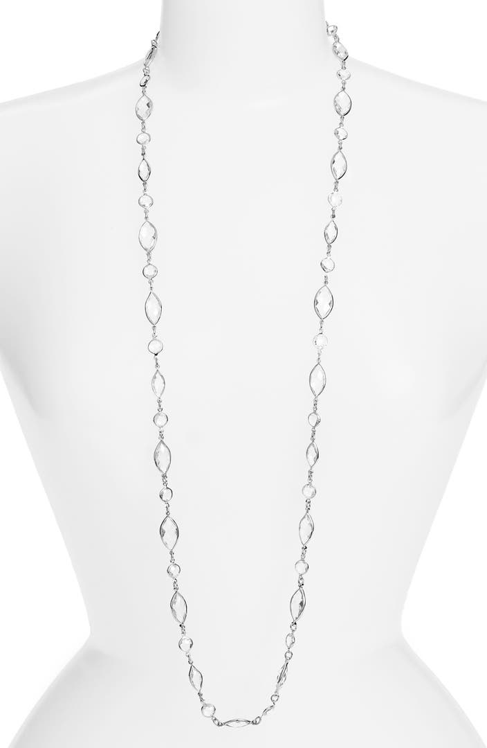 Anne Klein Long Crystal Necklace | Nordstrom