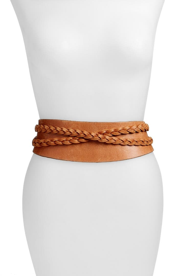 Ada 'Dakota' Braided Leather Wrap Belt | Nordstrom