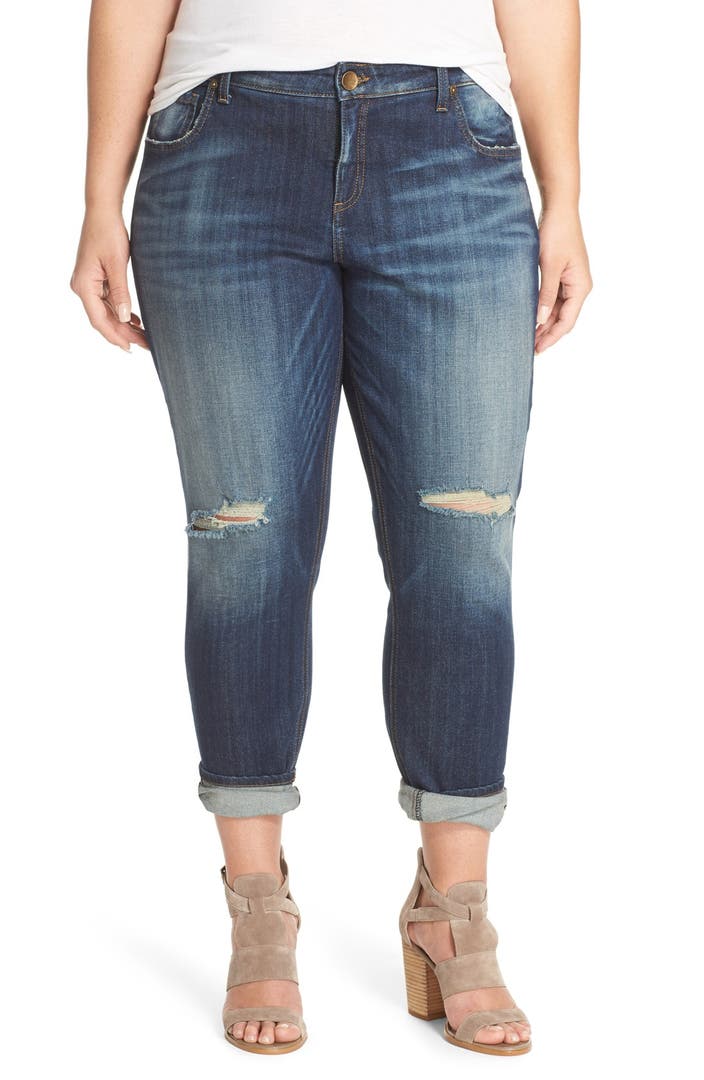 KUT from the Kloth 'Catherine' Ripped Boyfriend Jeans (Commitment ...