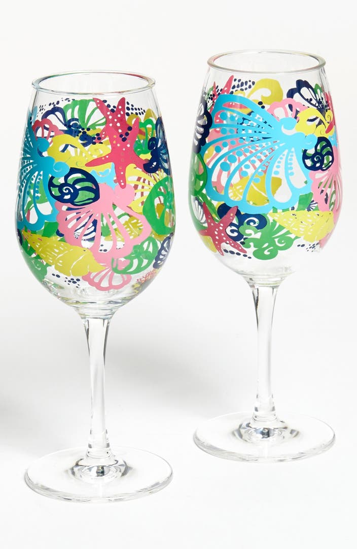 Lilly Pulitzer® 'Chiquita Bonita' Acrylic Wine Glasses (Set of 2 ...