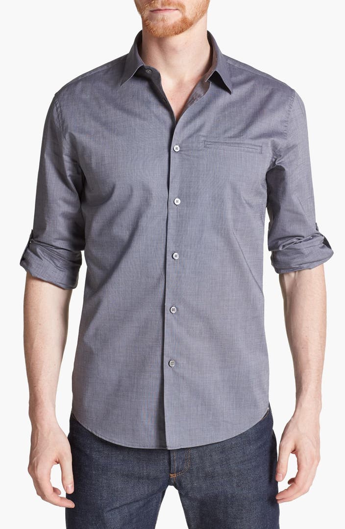John Varvatos Collection Slim Fit Cotton Woven Shirt | Nordstrom