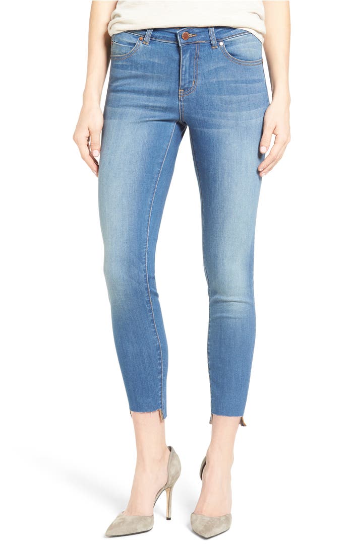 Caslon® Stretch Step Hem Ankle Skinny Jeans (Blue Spectre) (Regular ...
