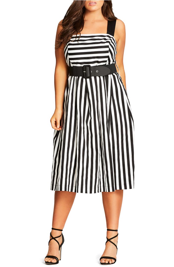 City Chic So Fab Stripe Sundress (Plus Size) | Nordstrom