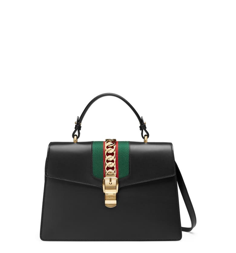 Gucci Sylvie Top Handle Leather Shoulder Bag | Nordstrom