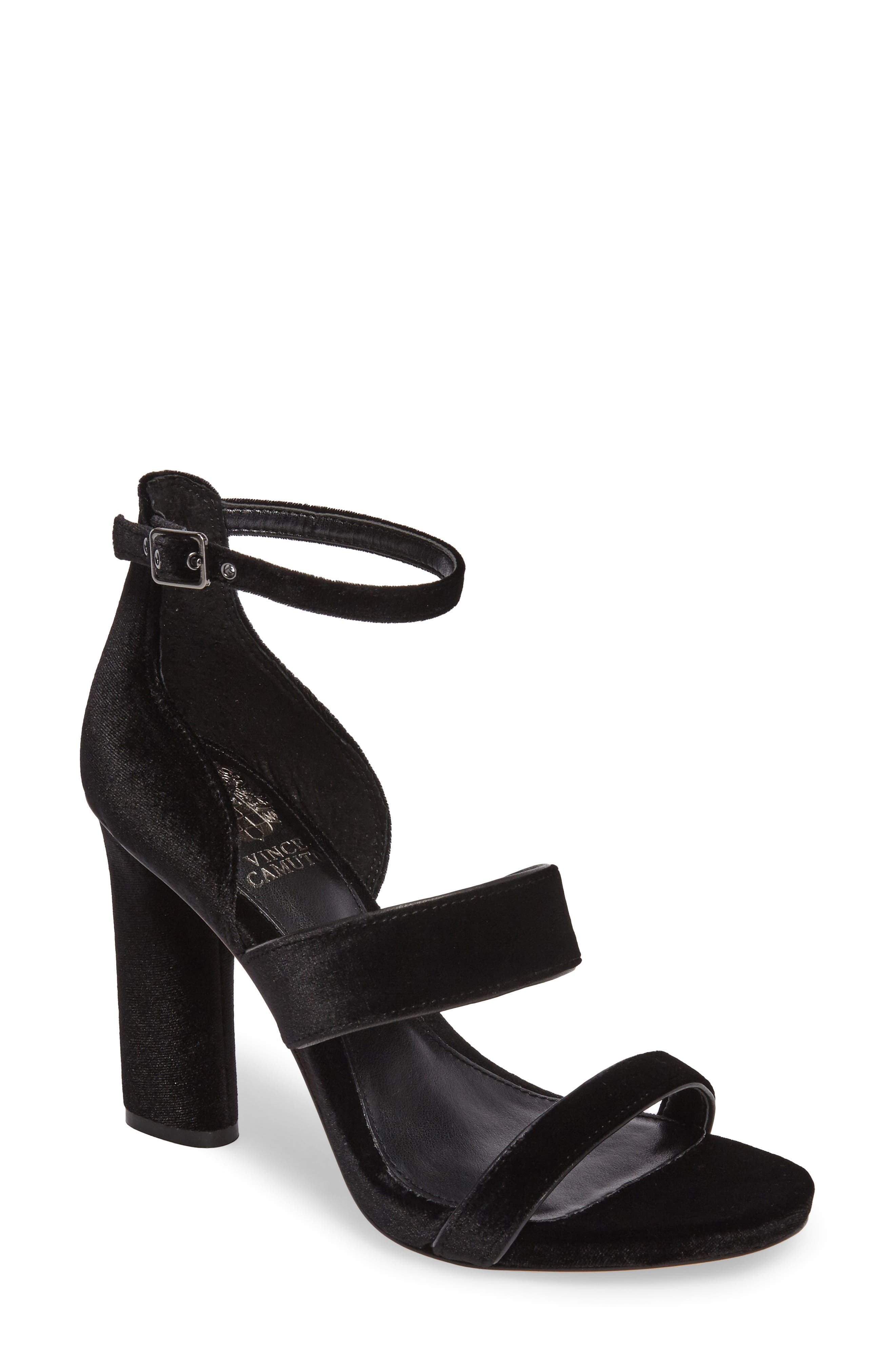VINCE CAMUTO Robeka Strappy Dress Sandals Women'S Shoes, Black | ModeSens