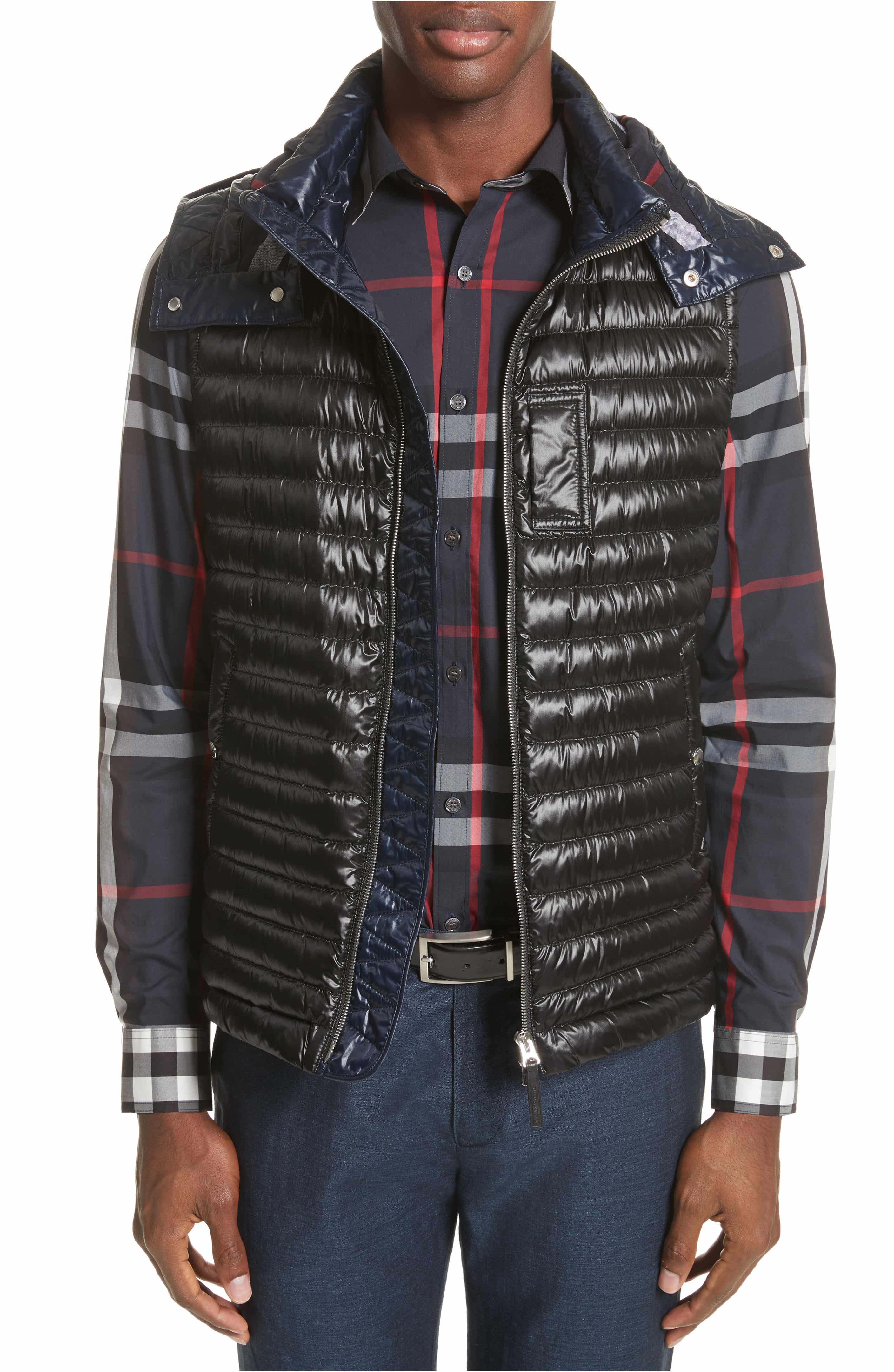 Burberry Aldridge Quilted Vest with Removable Hood | Nordstrom