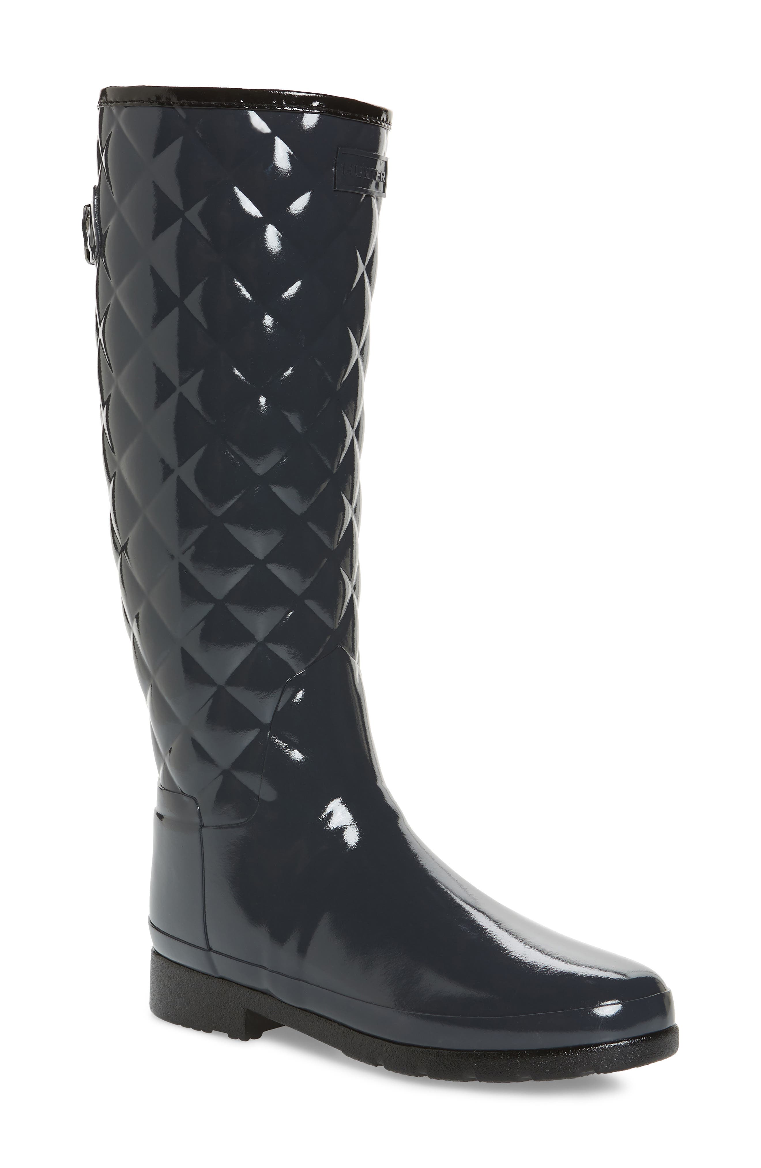 How to Buy Hunter Original Refined High Gloss Quilted Rain Boot (Women) | EarlyDue.Com